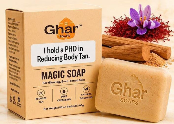 Ghar Soaps Magic Soap - Tan Reducing & Deep Cleansing Soap (100g)